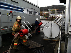 Оперативный персонал компании провел противопожарную тренировку