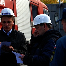 12 октября 2012 года ОАО «Мобильные ГТЭС» провели на подстанции № 239 «Пушкино» противопожарную тренировку совместно с подразделением МЧС России