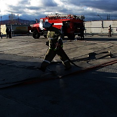 Противопожарная и противоаварийная тренировка оперативного персонала в Саяногорске 